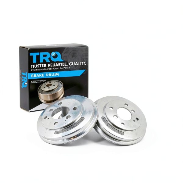 TRQ Brake Drum Set Direct Fit Replacement-1