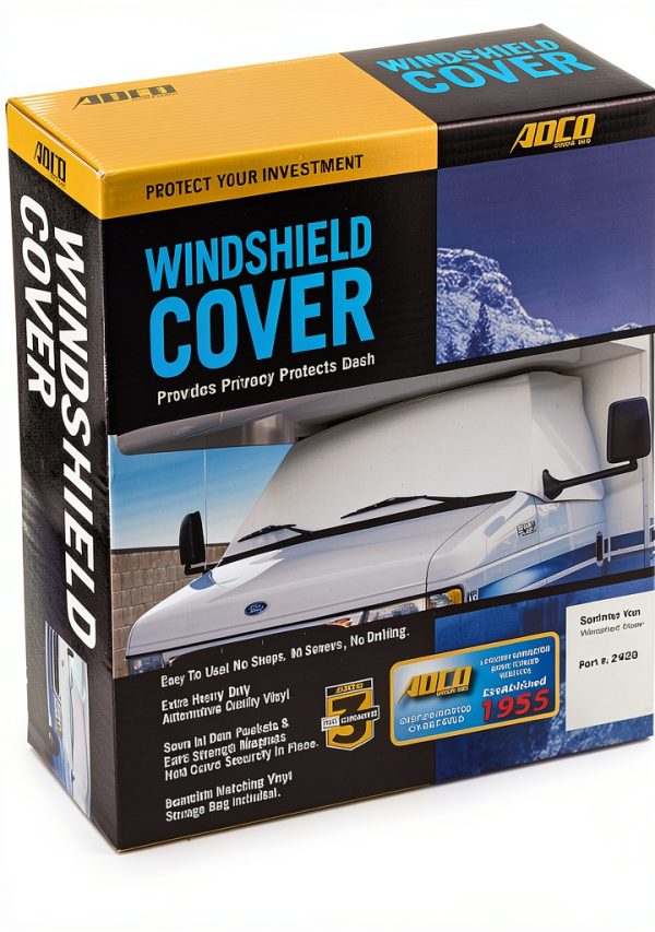 ADCO Polar White Sprinter Windshield Cover Model 2423 Classic Fit-0