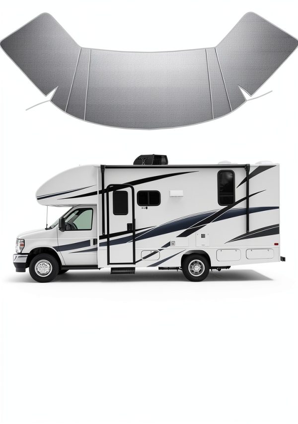 Ford ESeries Windshield Cover VANNCAMP Five Layer Gray Custom Fit-1