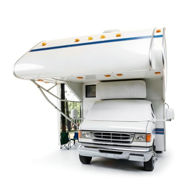 LATCH.IT Class C RV Windshield Cover Grey Waterproof 4‑Layer Shield-4