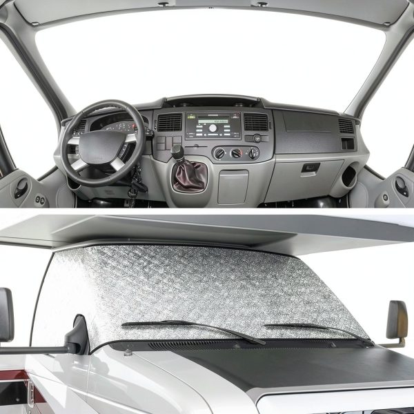 RV windshield cover KDOWES for Ford Class C 1997‑2024 4‑layer sunshade-2