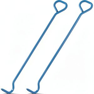Manhole Cover Hook Therwen 2pcs 36" Blue Heavy Duty Hex Alloy Steel-0