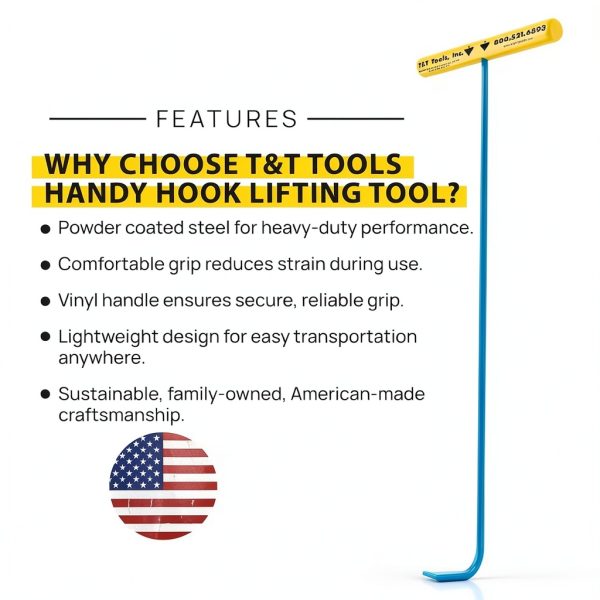 Handy Hook Lifting Tool 36in 3/8mm T&T Tools Manhole Cover Lifter-1