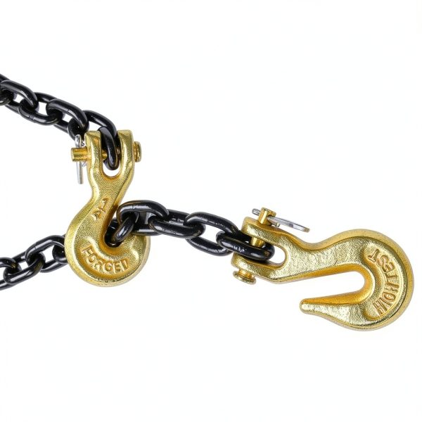 G80 Transport Binder Chain 1/4" x 14 Ft Duty Tow Chain with Hooks-2