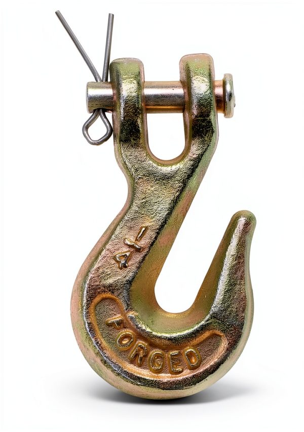 Lawei 10 Pack 1/4 Inch Clevis Grab Hook Bronze Heavy Duty Chain Hook-1