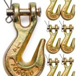 Lawei 10 Pack 1/4 Inch Clevis Grab Hook Bronze Heavy Duty Chain Hook-0