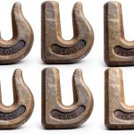 SOUJOY 6 Pack Weld-On Grab Hooks 3/8" G70 Forged Steel Tractor Buckets-0
