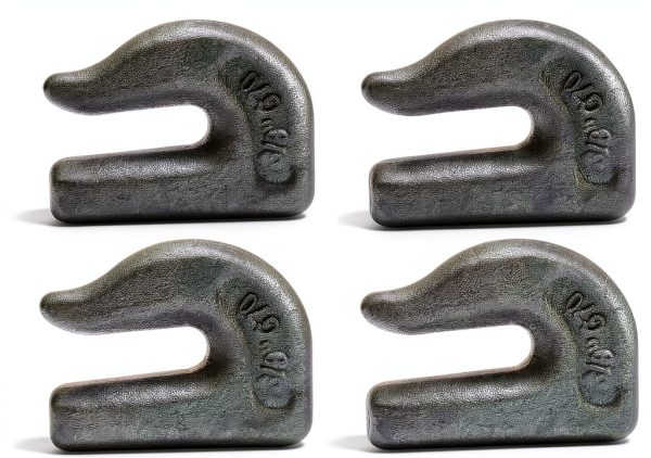 4pc 3/8in Weld On Tractor Bucket Grab Hooks Grade 70 Weldable Chain Hook-5