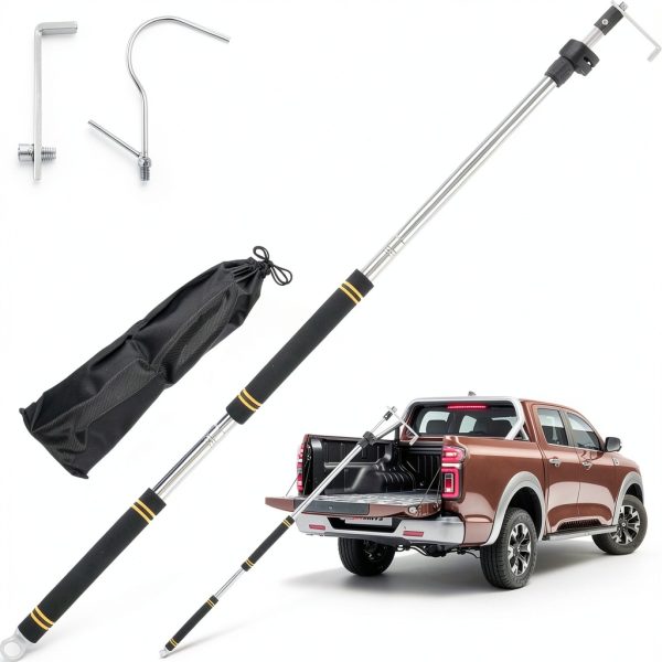 Truck Bed Cargo Retrieval Hook UEGHNS 34-74in Stainless Steel-0