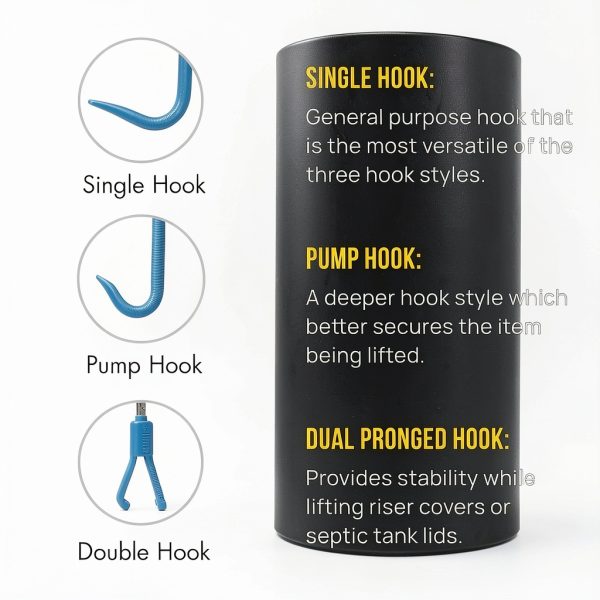 T&T Tools Heavy Duty Handy Hook 30 Inch 3/8" Pump End Grab Hook-3